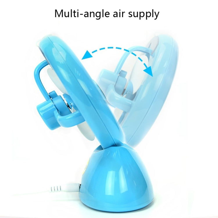 Mini USB Rechargeable Spray Fan Student Dormitory Office Desktop Mute Fan(Frosted Sky Blue)