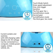Mini USB Rechargeable Spray Fan Student Dormitory Office Desktop Mute Fan(Frosted Matcha Green)