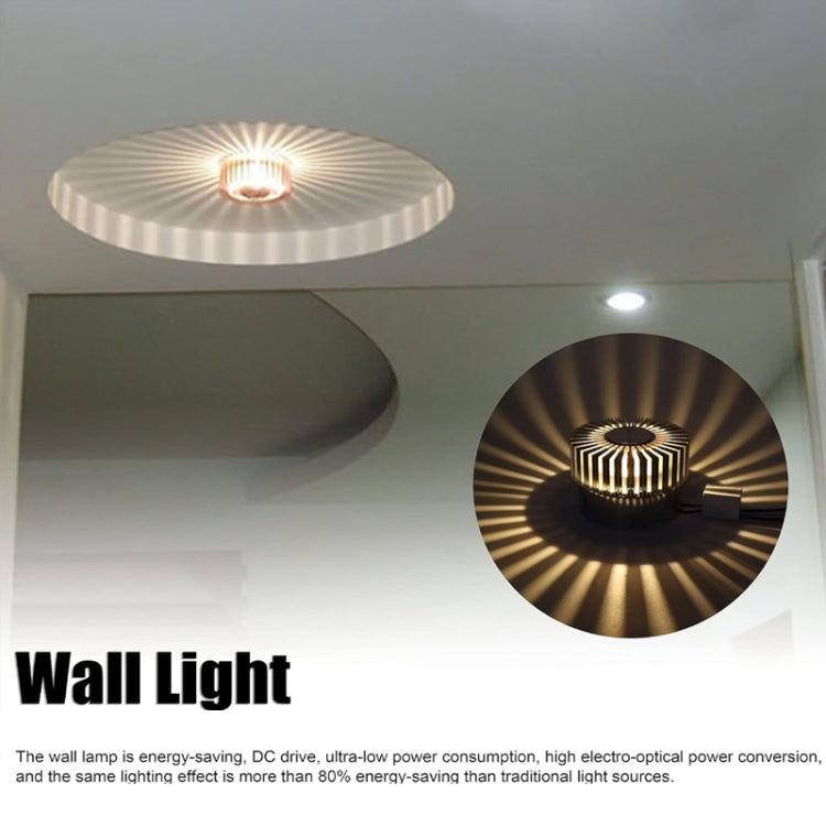 LED Aluminum Aisle Light Sunflower Corridor Lamp Decorative Light, Power source: Visible Installation 1W(White)