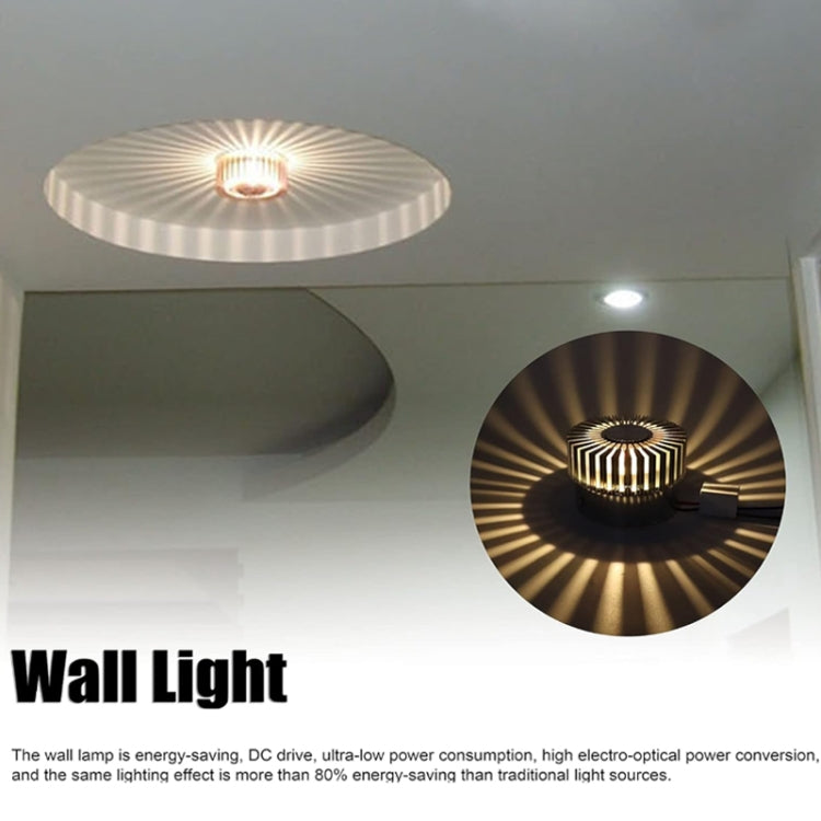 LED Aluminum Aisle Light Sunflower Corridor Lamp Decorative Light, Power source: Visible Installation 1W(Warm White)