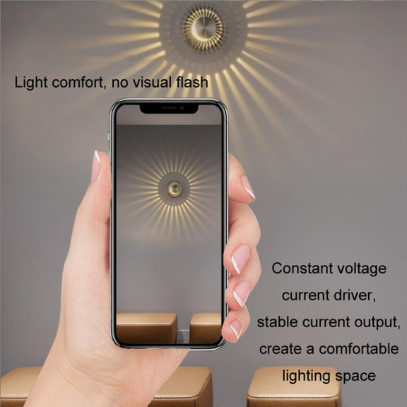 LED Aluminum Aisle Light Sunflower Corridor Lamp Decorative Light, Power source: Visible Installation 1W(Red)