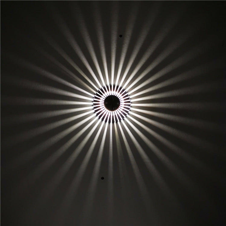 LED Aluminum Aisle Light Sunflower Corridor Lamp Decorative Light, Power source: Visible Installation 3W(White)