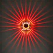 LED Aluminum Aisle Light Sunflower Corridor Lamp Decorative Light, Power source: Visible Installation 3W(Red)