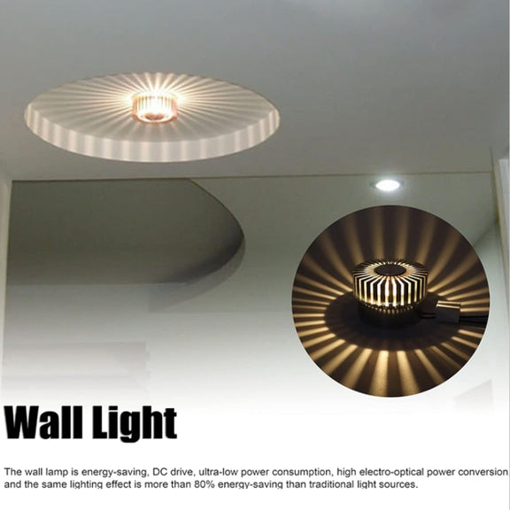 LED Aluminum Aisle Light Sunflower Corridor Lamp Decorative Light, Power source: Visible Installation 3W(Yellow)