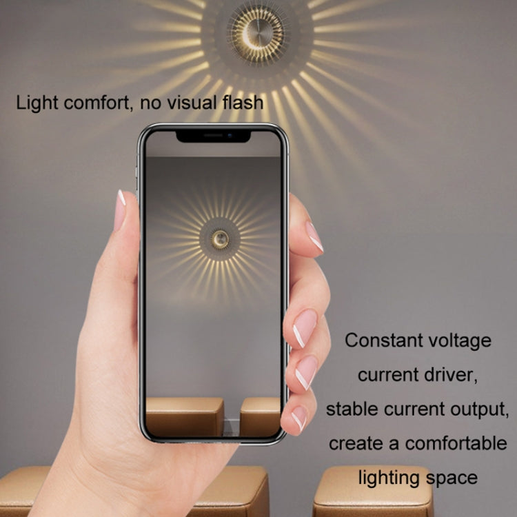 LED Aluminum Aisle Light Sunflower Corridor Lamp Decorative Light, Power source: Visible Installation 3W(Blue)