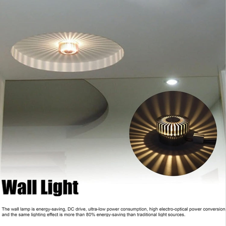 LED Aluminum Aisle Light Sunflower Corridor Lamp Decorative Light, Power source: Visible Installation 3W(Blue)