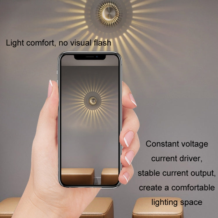 LED Aluminum Aisle Light Sunflower Corridor Lamp Decorative Light, Power source: Invisible Installation 3W(Red)