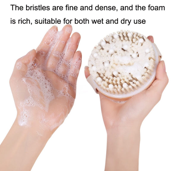 PPR Soft Bead Handleless Massage Bristle Bath Brush(As Show)