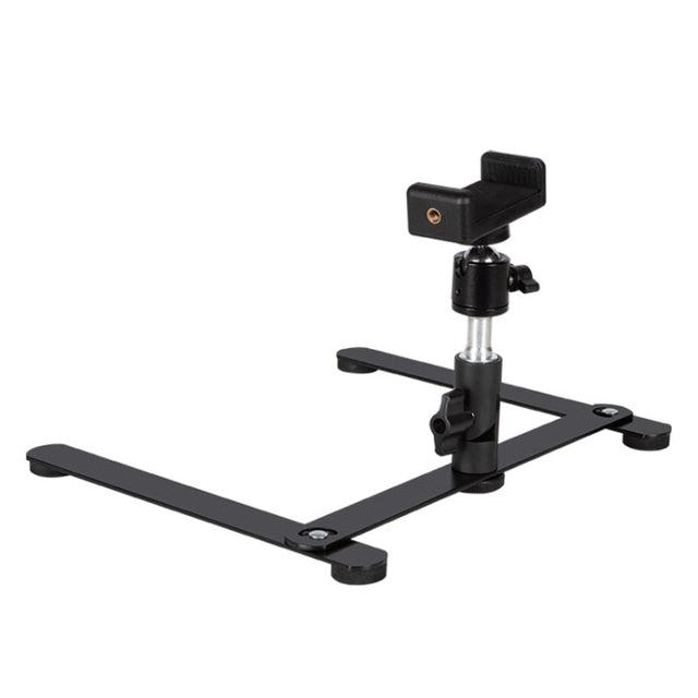 360 Degree Adjustable Metal Overhead Base Desktop Phone Holder,Style: Base+PTZ+Phone Clip