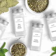 216 PCS Spice Jar Label Stickers Water-resistant Oil Proof Kitchen Spice Jar Label(6 Sheets / set)