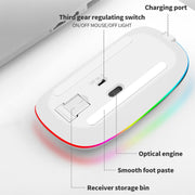 K-Snake BM110 RGB Lighting Effect Wireless Bluetooth Mouse(Black)