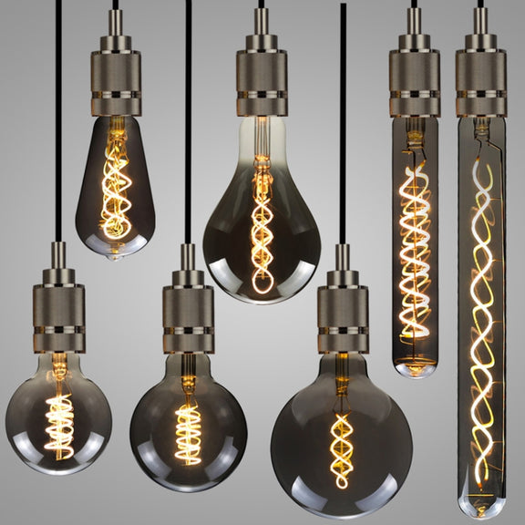 G95 Electroplating Smoke Grey Warm Light LED Bulb Retro Lamp