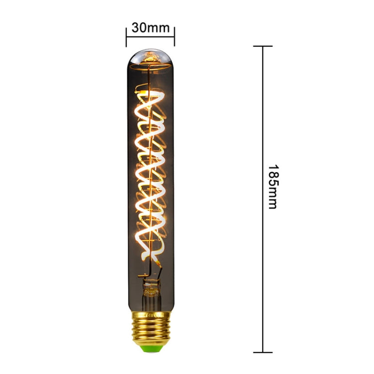 T185 Electroplating Smoke Grey Warm Light LED Bulb Retro Lamp