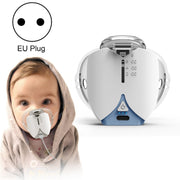 Hands-free Wearable Micro-mesh Nebulizer for Adults and Children ,Style: With EU Plug(Blue White)