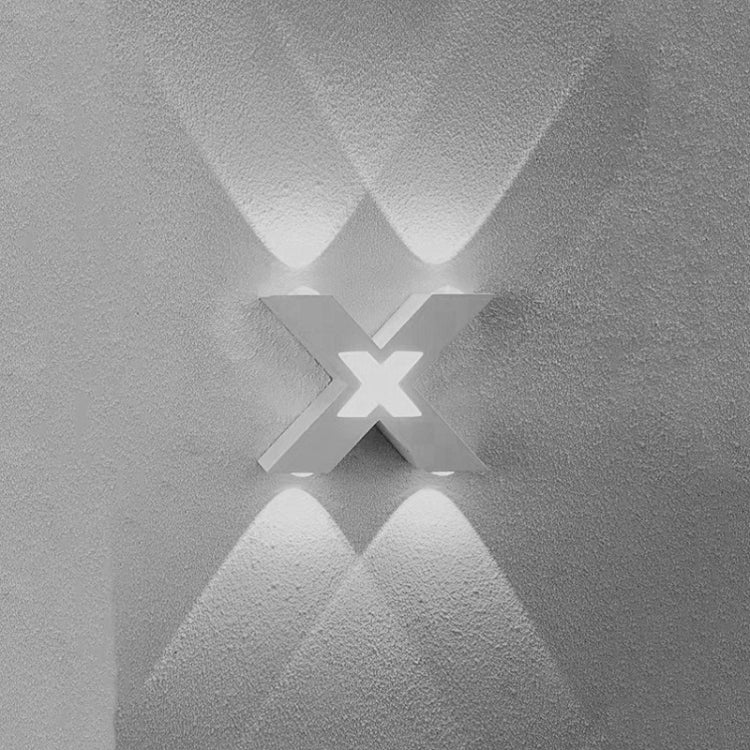 Bedroom Background Wall Lighting Outdoor Courtyard Water-resistant Wall Lamp, Light color: White(White)