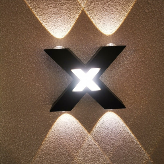 Bedroom Background Wall Lighting Outdoor Courtyard Water-resistant Wall Lamp, Light color: White(White)