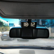 LED Dot Matrix Clock Car Thermometer Battery Voltage Measurement(White)