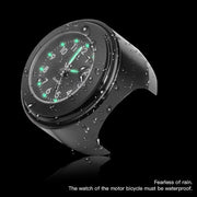 Aluminum Alloy Plating Motorcycle Handlebar Clock(Silver Shell White Background)