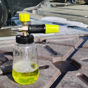 High Pressure Cleaning Machine 1/4 Quick Plug-In Joint Transparent Foam PA Pot(Foam Pot+Joint)