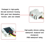 72W 12V To 24V 3A Water-resistant Car Voltage Regulator(WG-12S2403)