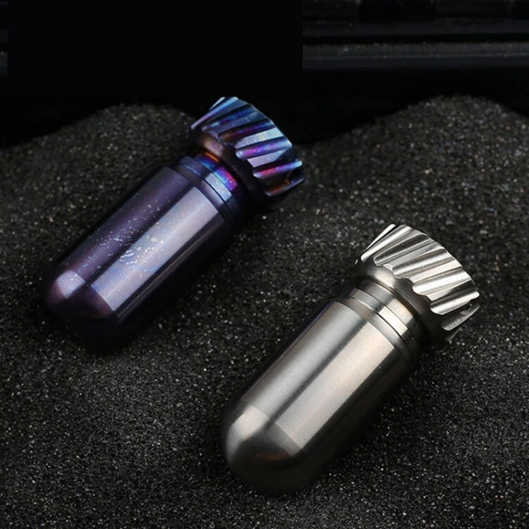 Portable Pure Titanium Mini Water-resistant Warehouse Sealed Jar Pill Box, Color: Baked Blue