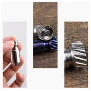 Portable Pure Titanium Mini Water-resistant Warehouse Sealed Jar Pill Box, Color: Baked Blue