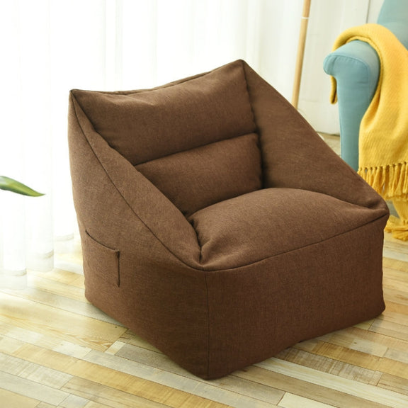 Loafers Sofa BagSkeletonless  Coat, Unfilled, Specification: Chair Cloth Cover(Brown)