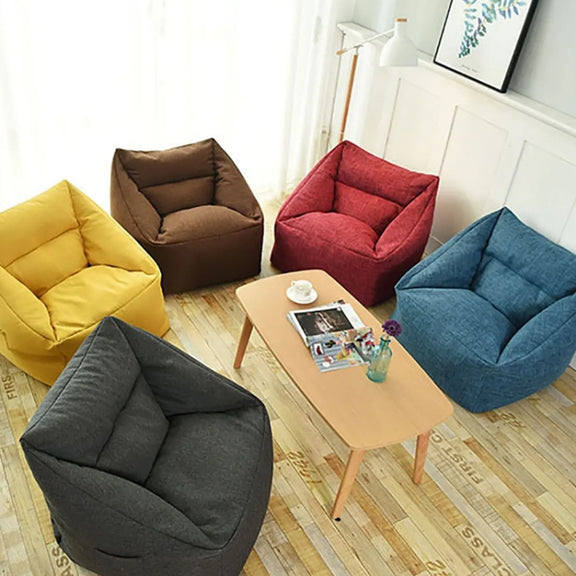 Loafers Sofa BagSkeletonless  Coat, Unfilled, Specification: Chair Cloth Cover(Brown)