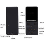 T68 Card Lossless Sound Quality Ultra-thin HD Video MP4 Player(Rose Gold)