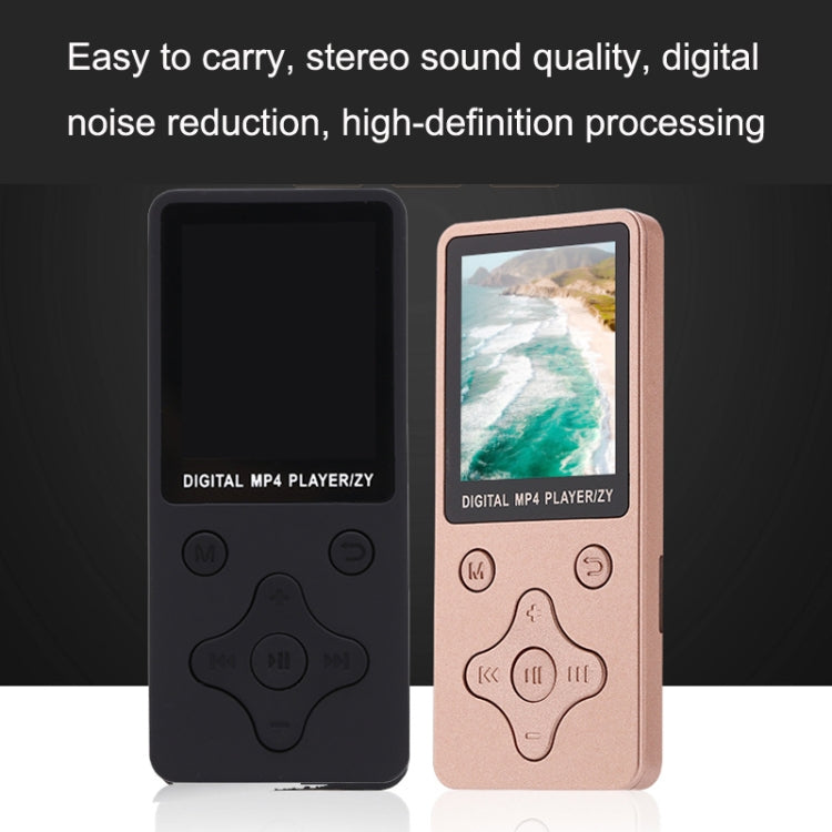 T68 Card Lossless Sound Quality Ultra-thin HD Video MP4 Player(Black)