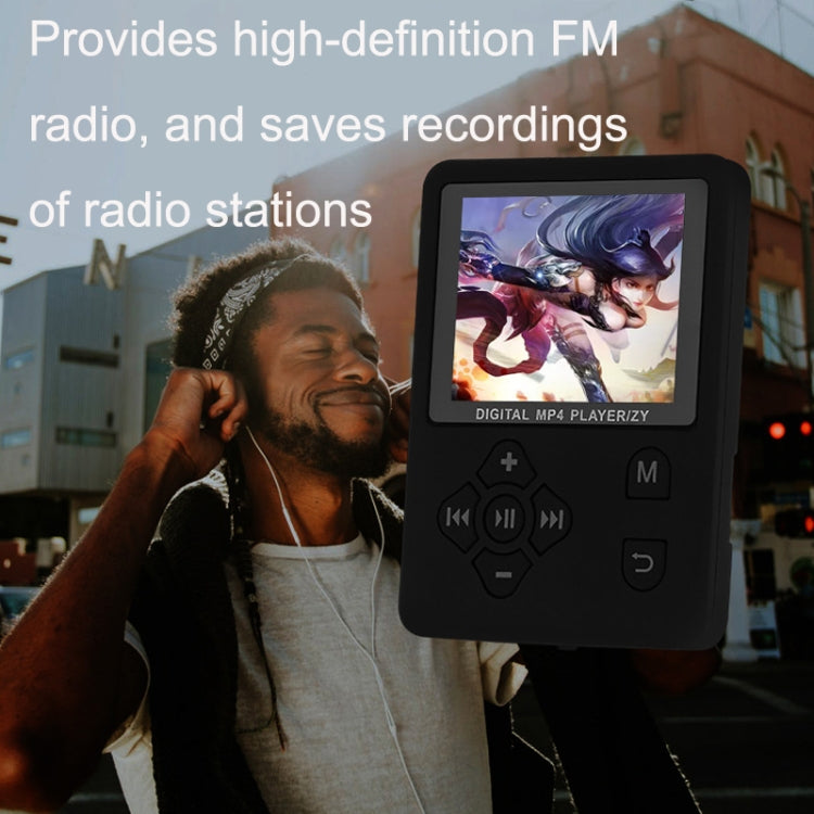 T69 Card Lyrics Synchronization Lossless Sound Quality MP4 Player, Style: Cross Button(Black)