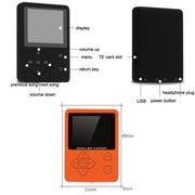 T69 Card Lyrics Synchronization Lossless Sound Quality MP4 Player, Style: Round Button(Black)