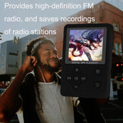 T69 Card Lyrics Synchronization Lossless Sound Quality MP4 Player, Style: Round Button(Black)