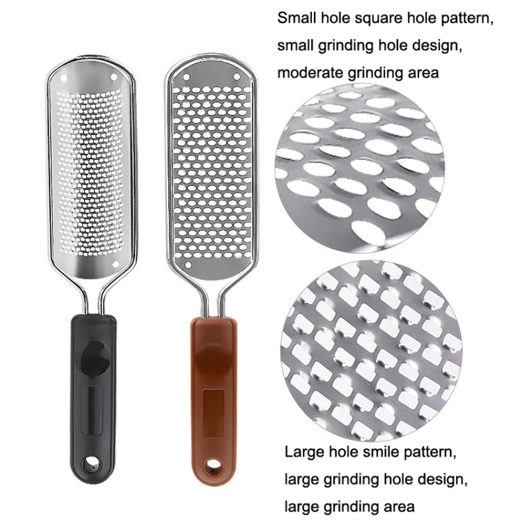 Stainless Steel Exfoliating Pedicure Grinding And Rubbing Machine, Style: Small Hole Square Hole (Black)