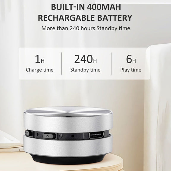 DuraMOBI Hummingbird Black Technology Bone Conduction Wireless Speaker Portable Small Audio(Silver)