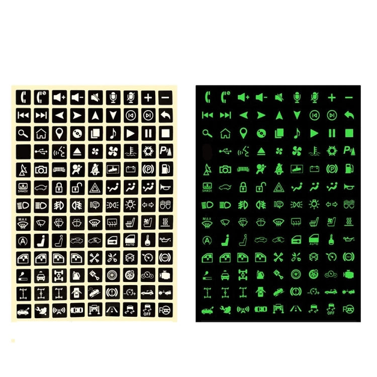 Car Button Luminous Sticker General PET Water-resistant Wear-Resistant Car Sticker(Number 2)