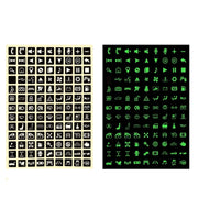 Car Button Luminous Sticker General PET Water-resistant Wear-Resistant Car Sticker(Number 2)