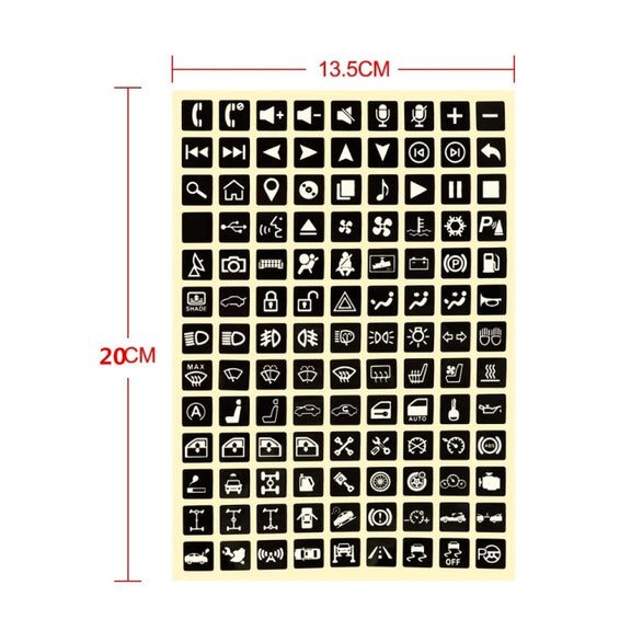 Car Button Luminous Sticker General PET Water-resistant Wear-Resistant Car Sticker(Number 2)