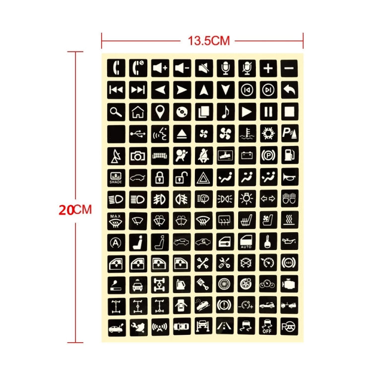 Car Button Luminous Sticker General PET Water-resistant Wear-Resistant Car Sticker(Number 2)