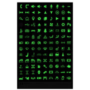 Car Button Luminous Sticker General PET Water-resistant Wear-Resistant Car Sticker(Number 2)