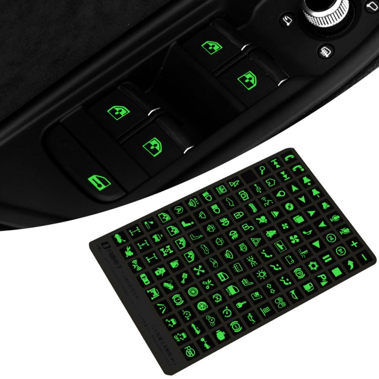Car Button Luminous Sticker General PET Water-resistant Wear-Resistant Car Sticker(Number 2)