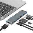 TYPE-C To 4K HDMI HUB Docking Station TF/SD Card Reader For MacBook Pro(Grey) - USB HUB by PMC TechLife | Online Shopping South Africa | PMC TechLife | Buy Now Pay Later Mobicred