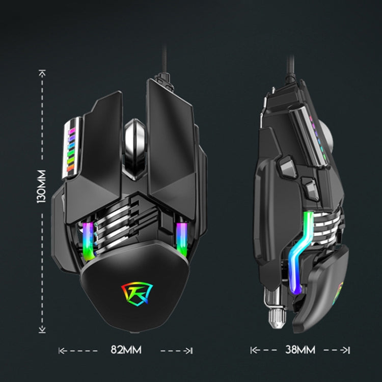 Y-FRUITFUL P3 6 Keys RGB Lighting Adjustable Wired Mouse(White)