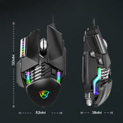 Y-FRUITFUL P3 6 Keys RGB Lighting Adjustable Wired Mouse(White)