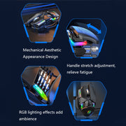Y-FRUITFUL P3 6 Keys RGB Lighting Adjustable Wired Mouse(White)