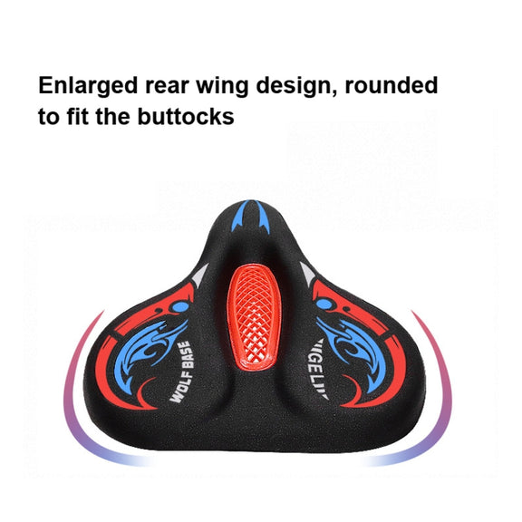 Bicycle Seat Cover Thickened Silicone Shock-absorbing Saddle Cover(Blue)