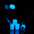 4pcs / Set Luminous Tire Valve Cap Electric Motorcycle Vacuum Tire Valve Cover, Style: Split Effect(Blue) - Tire Valve Caps by PMC TechLife | Online Shopping South Africa | PMC TechLife