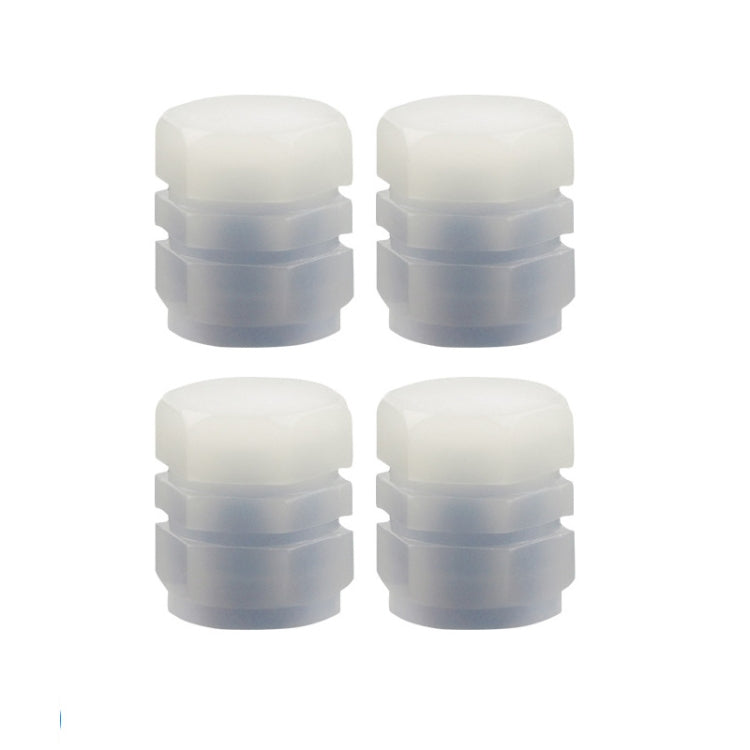 4pcs / Set Luminous Tire Valve Cap Electric Motorcycle Vacuum Tire Valve Cover, Style: Split Effect(Blue)