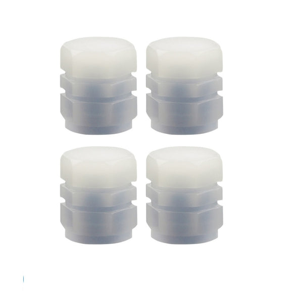 4pcs / Set Luminous Tire Valve Cap Electric Motorcycle Vacuum Tire Valve Cover, Style: Split Effect(Blue)