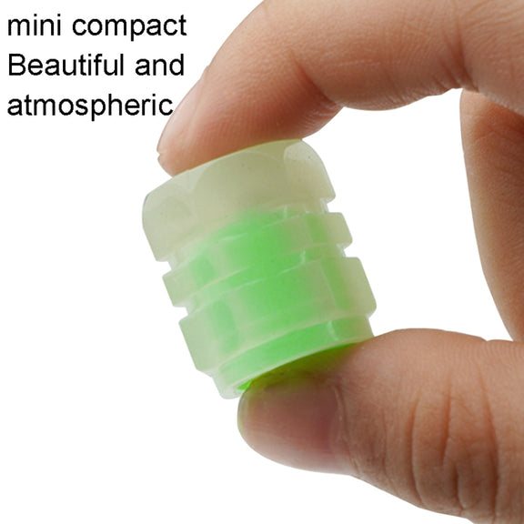 4pcs / Set Luminous Tire Valve Cap Electric Motorcycle Vacuum Tire Valve Cover, Style: Split Effect(Blue)